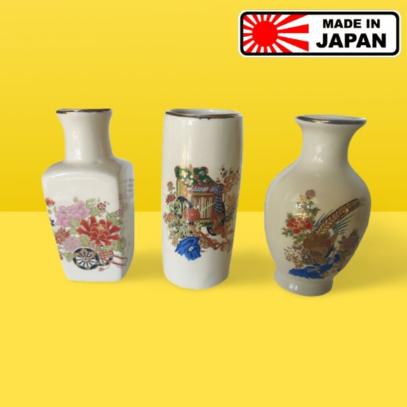 Japanese Vase Set pottery - Picture 1 of 7